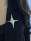 Fashion Silver Metal Star Geometric Brooch