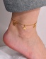 Fashion Rose Gold Titanium Cutout Butterfly Pendant Anklet