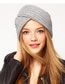 Fashion Navy Blue Cashmere-like Wool-knit Crossover Beanie