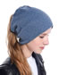 Fashion #11 Skin Powder Blended Knit Ponytail Hex Hat