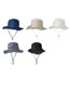 Fashion Dark Gray Solid Color Foldable Drawstring Bucket Hat