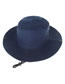 Fashion Navy Blue Solid Color Foldable Drawstring Bucket Hat