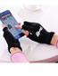Fashion Feather Wool-knit Printed Half-finger Gloves