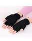 Fashion Confirmed Eyes Wool-knit Printed Half-finger Gloves