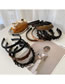 Fashion Black-brown Geometric Artificial Wig Braided Herringbone Headband