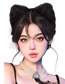 Fashion (bow) Natural Black Artificial Wig Cat Ears