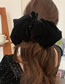 Fashion Claret Velvet Glitter Fluffy Bow Hair Clip