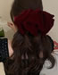 Fashion Claret Velvet Glitter Fluffy Bow Hair Clip