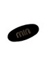 Fashion Coffee Color Metal Letter Velvet Oval Hair Clip