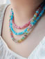Fashion 9# Crackled Crystal Beaded Necklace