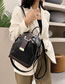 Fashion Black Pu Flap Large Capacity Backpack