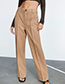 Fashion Photo Color Neutral Wind Straight Tube High Waist Trousers