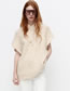 Fashion Creamy-white Hooded Knitted Eye Vest