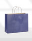 Fashion Blue Kraft Paper Sticker String Tote Bag