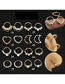 Fashion 3# Silver Copper And Diamond Geometric Heart Piercing Stud Earrings