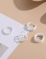 Fashion White Metallic Painted Chain Ring Set