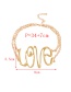 Fashion Gold Alloy Letters Love Chain Collar