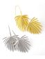 Fashion Gold Alloy Palm Leaf Leaf Earrings