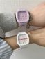 Fashion Taro Purple 2 Founded Pointer Red Wire Waterproof Electronic Watch (charged)