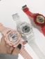 Fashion Faste Red+rose Gold Unicorn Multifunctional Electronic Watch (charging)