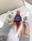 Fashion Faste Red+silver Unicorn Multifunctional Electronic Watch (charging)