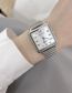 Fashion Large Silver 2# Founded Digital Bamboo With Watch (charged)
