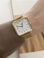 Fashion Gold+white Bamboo With Square Dial Watches (charged)