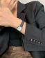 Fashion Coffee+black Founded Dial Soft Leather Thin Band Watch (charged)