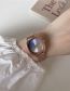 Fashion Rose Gold+blue Square Dial Fine Steel Wire Watch (charged)
