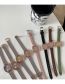 Fashion Rose Gold+gold Square Dial Fine Steel Wire Watch (charged)