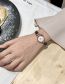 Fashion Coffee Round Dial Fine Belt Watch (charged)