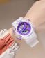 Fashion Black Purple Double Display Electronic Meter (charging) Of Transparent Strap Band