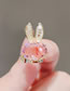 Fashion Color 1# Metal Diamond Crystal Rabbit Brooch