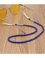 Fashion Navy Blue 4mm Soft Pottery Letter Anti -loss Glasses Chain Bracelet