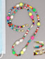 Fashion Color 1# 6mm Contrasting Color Soft Pottery Letter Necklace