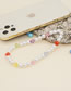 Fashion Color 21# Acrylic Rice Bead Beaded Mobile Phone Rope