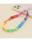 Fashion Color 1# Soft Tao Yaki Mizhu Letters Irregular Mobile Phone Rope
