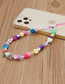 Fashion Color 2# Soft Pottery Rice Bead Resin Loves Beading Mobile Phone Rope