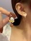 Fashion Ear Clip Cartoon Contrasting Color Rabbit Asymmetric Pendant Ear Clip