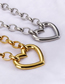 Fashion Gold Titanium Steel Hollow Heart Bracelet Necklace Set