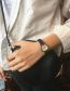 Fashion Black Face Black Square Dial Fine Belt Watch (charging)