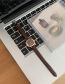 Fashion Brown Square Dial Fine Belt Watch (charging)