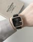 Fashion Black+white Full Drill Square Dial Belt Watch (charged)