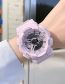 Fashion Large Taro Purple Silicone Square Dial Watch (with Electronics)