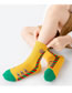 Fashion Color Group (3 Pairs) Cotton Geometric Cartoon Embroidered Knit Socks