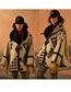 Fashion Color Hooded Polyester Print Horn Button Jacket