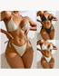 Fashion White Polyester Lace Up One-piece Swimsuit