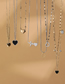 Fashion Silver 4# Titanium Steel Love Pendant Necklace