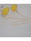 Fashion Gold Geometric Five-pointed Star Colored Eye Glasses Chain