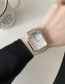 Fashion Silver With Black Face Metal Square Dial Watch (with Electronics)